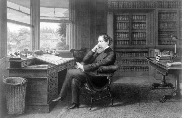 Charles Dickens Sitting at His Writing Desk. Via Jennifer Margulis, Ph.D.