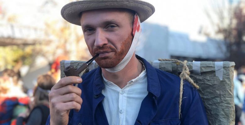 Vincent Van Gogh, his head bandaged, was spotted at the Halloween parade in Ashland Oregon | Photo by Jennifer Margulis