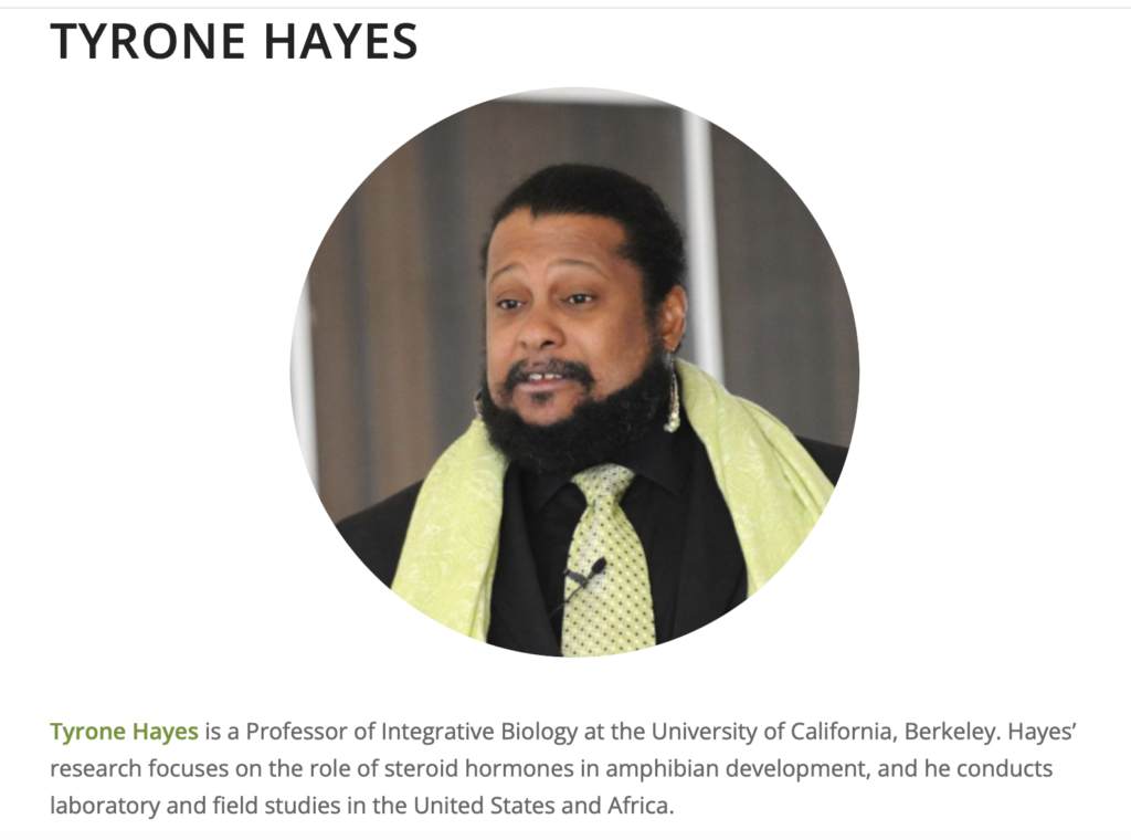 Tyrone Hayes, Ph.D., is a biologist at the University of California at Berkeley. He defied Syngenta and published researching showing the dangers of atrazine. | Jennifer Margulis, Ph.D.